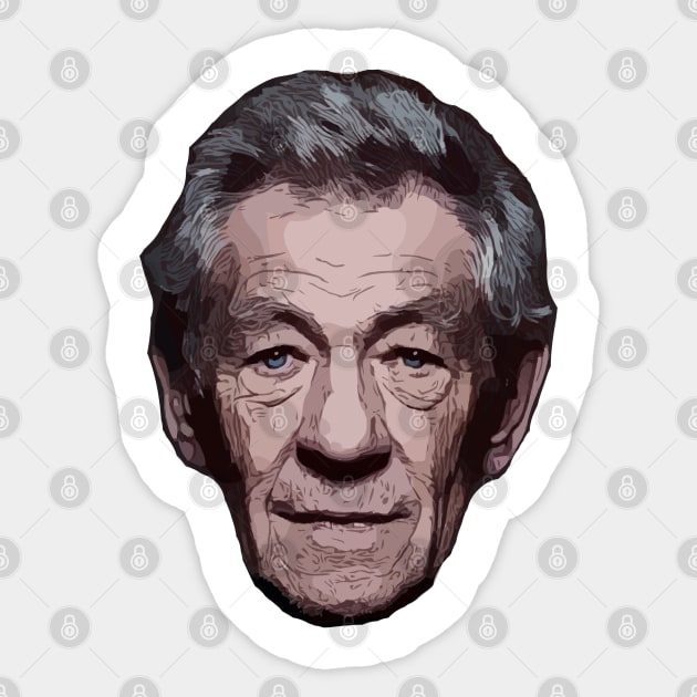 Ian McKellen Vector Art Sticker by Playful Creatives